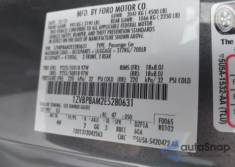 2014 Ford Mustang V6 Premium from USA, damaged, VIN 1ZVBP8AM2E5280631